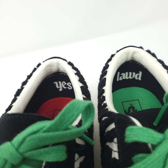 Vans Anderson .Paak Sid Shoes Mens Size 8.5 Zebra Animal Print Suede‎ Green